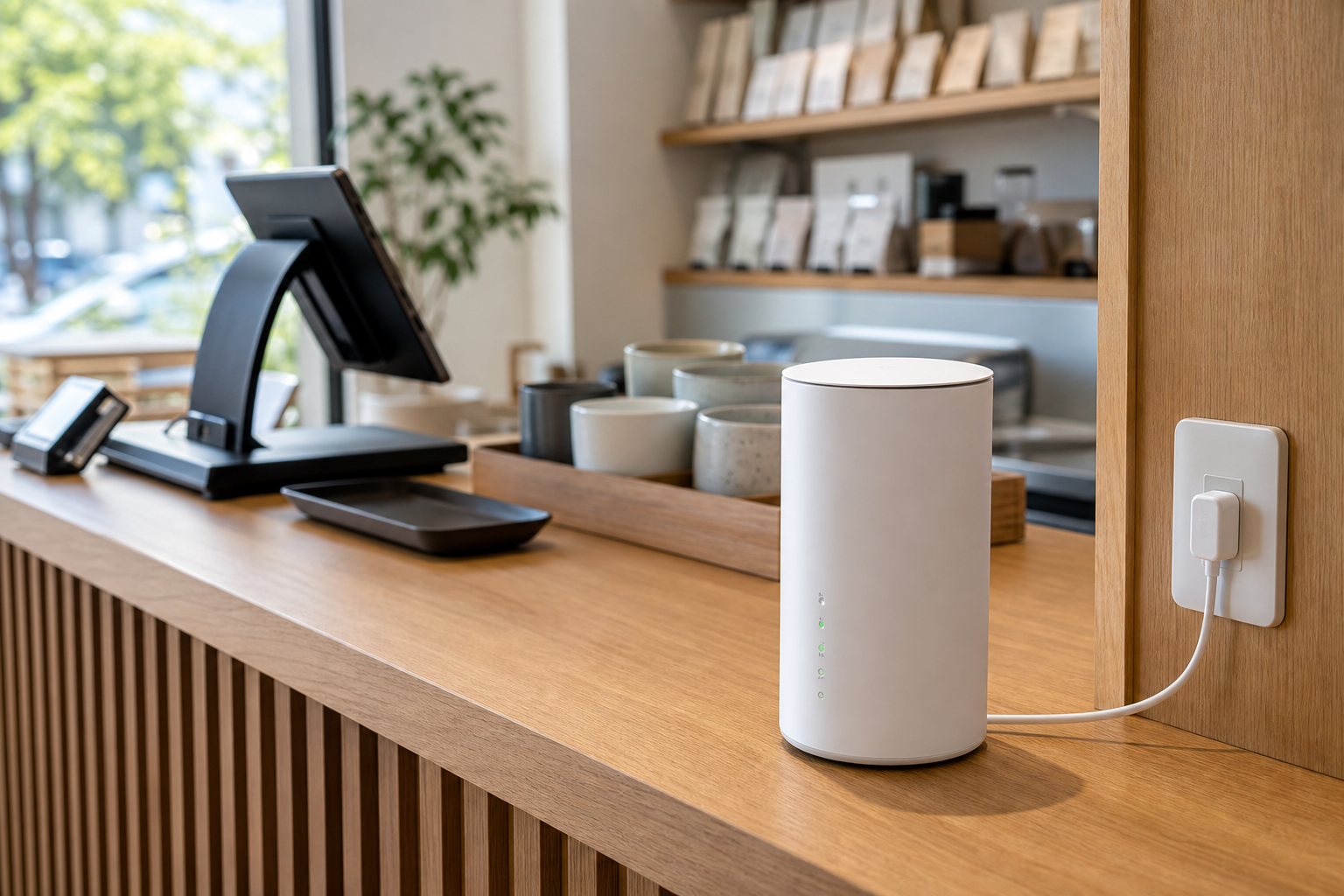 店舗のネット、工事待ちせずに始める手順(置き型Wi-Fi)のイメージ